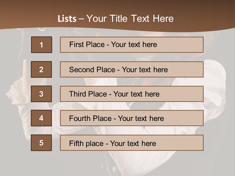 Steam Punk Girl With Binocular PowerPoint Template
