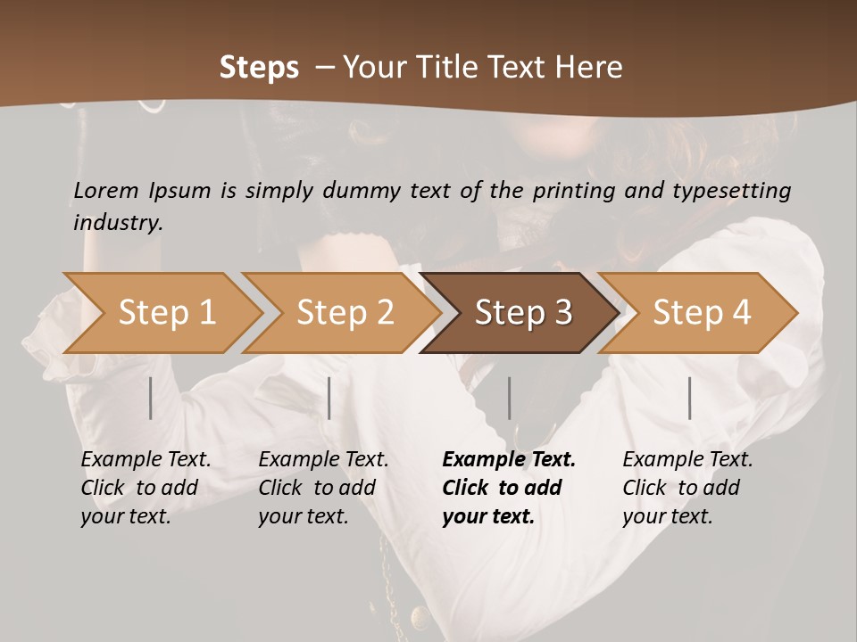 Steam Punk Girl With Binocular PowerPoint Template