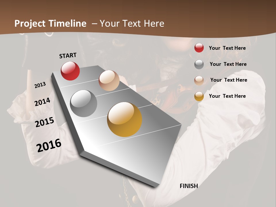 Steam Punk Girl With Binocular PowerPoint Template