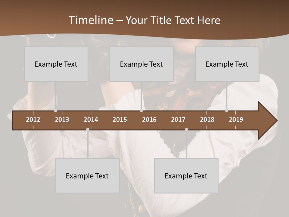 Steam Punk Girl With Binocular PowerPoint Template