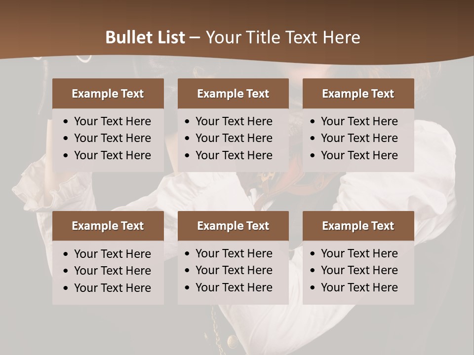 Steam Punk Girl With Binocular PowerPoint Template