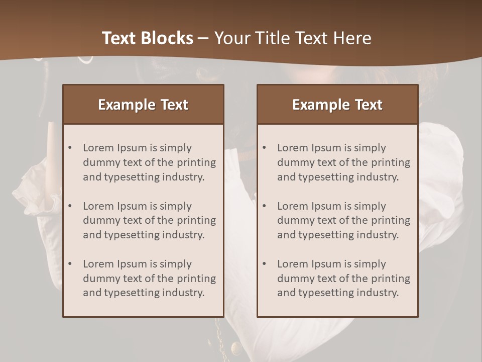 Steam Punk Girl With Binocular PowerPoint Template