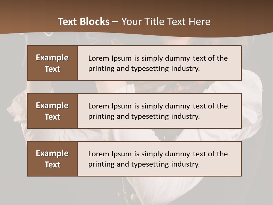 Steam Punk Girl With Binocular PowerPoint Template
