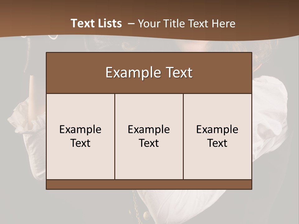 Steam Punk Girl With Binocular PowerPoint Template