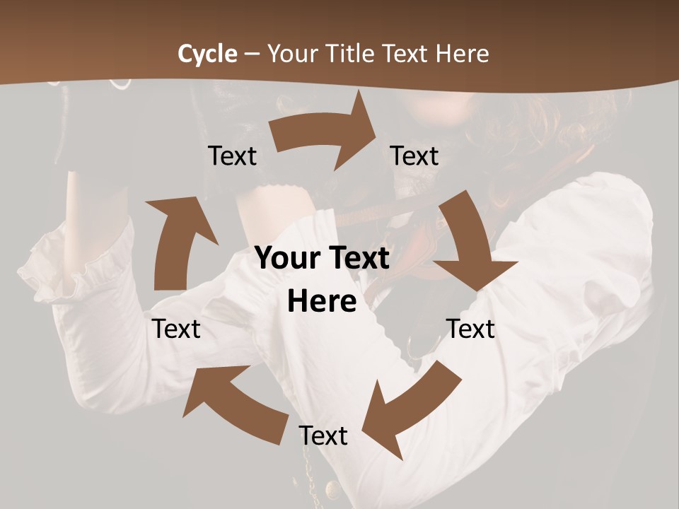 Steam Punk Girl With Binocular PowerPoint Template