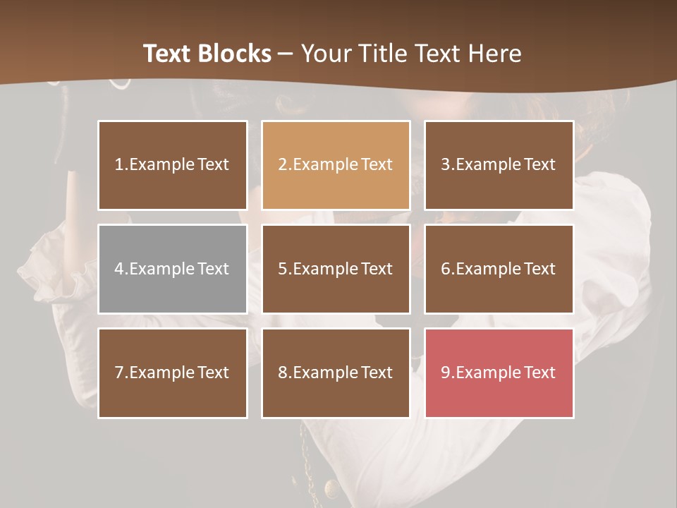 Steam Punk Girl With Binocular PowerPoint Template