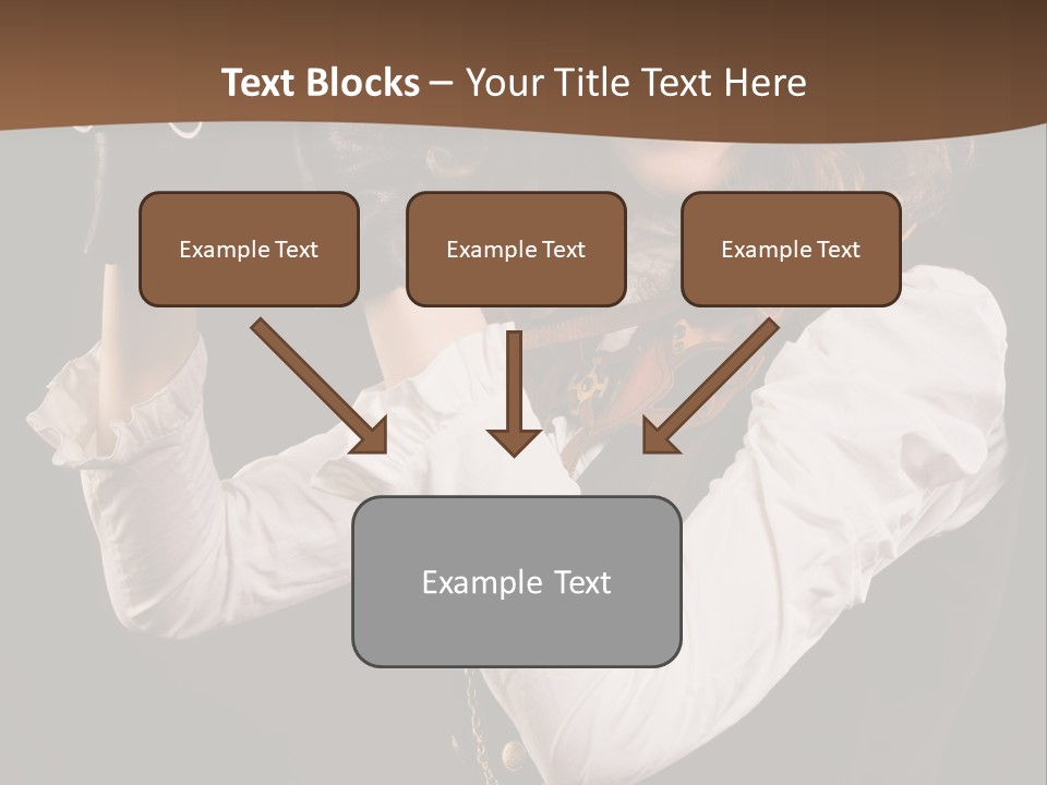 Steam Punk Girl With Binocular PowerPoint Template