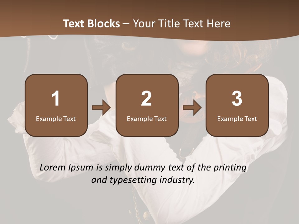 Steam Punk Girl With Binocular PowerPoint Template