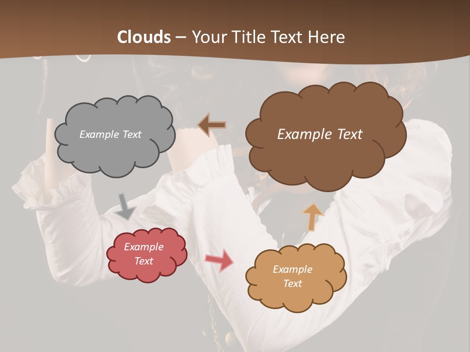 Steam Punk Girl With Binocular PowerPoint Template