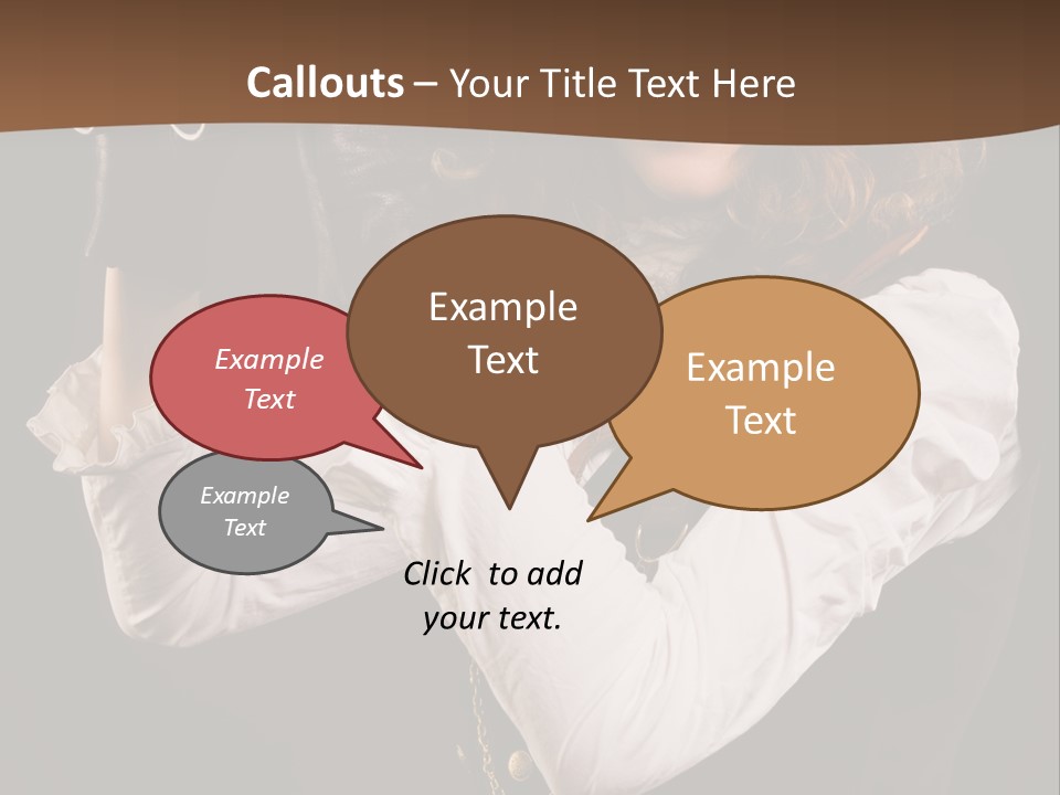Steam Punk Girl With Binocular PowerPoint Template
