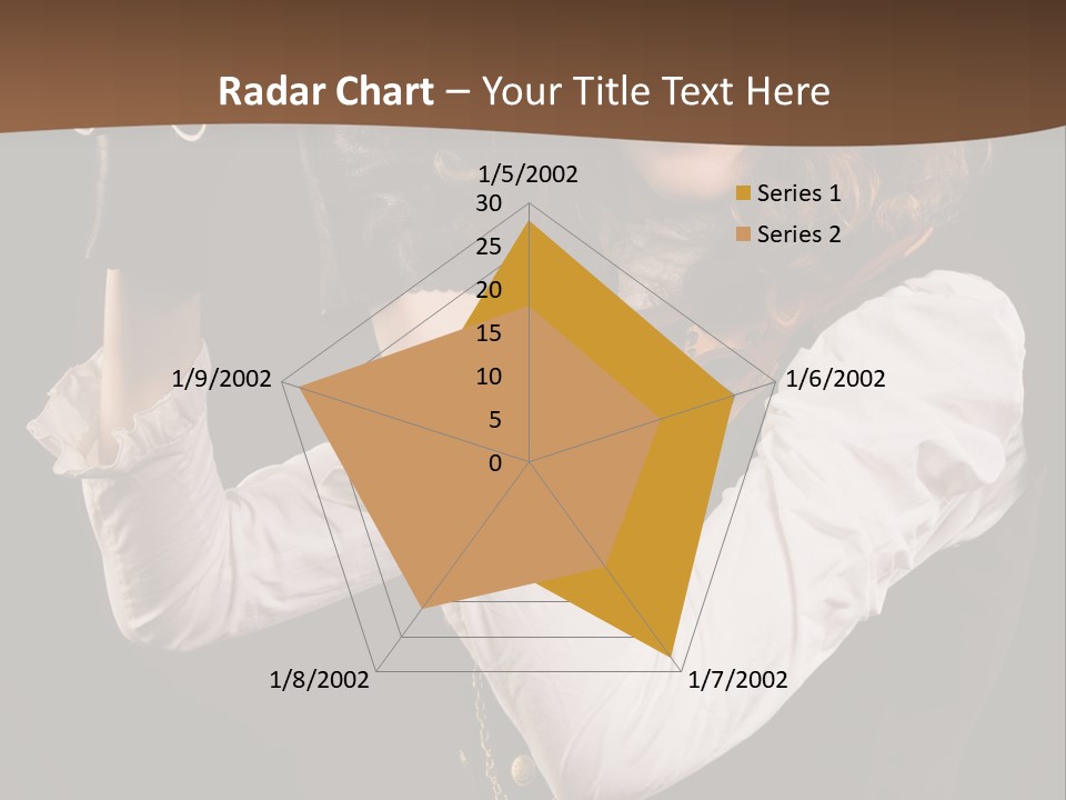 Steam Punk Girl With Binocular PowerPoint Template