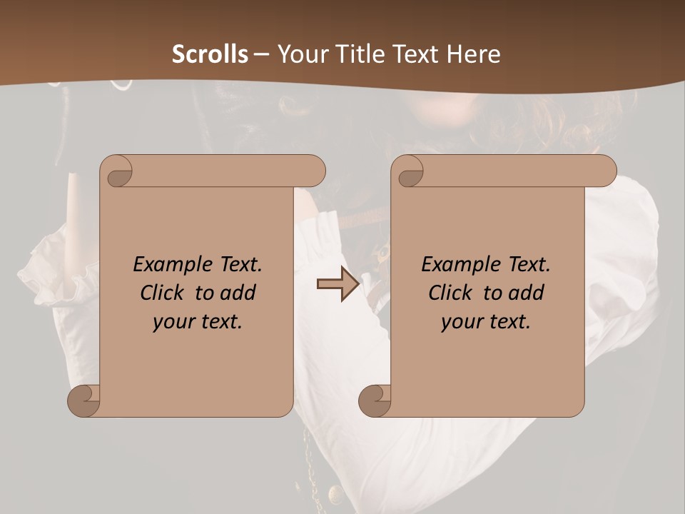 Steam Punk Girl With Binocular PowerPoint Template