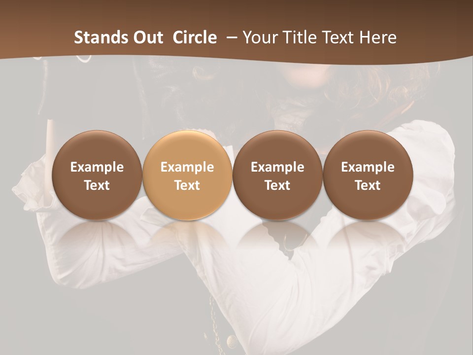 Steam Punk Girl With Binocular PowerPoint Template