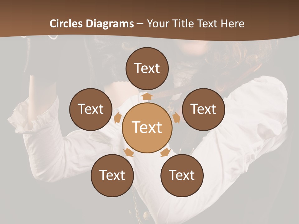 Steam Punk Girl With Binocular PowerPoint Template