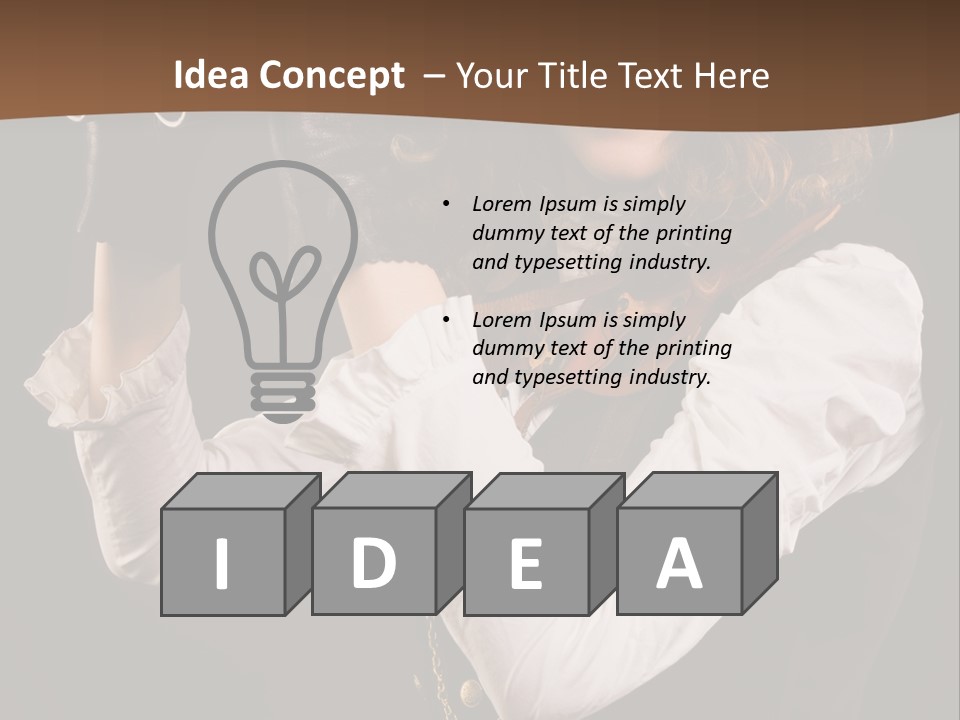 Steam Punk Girl With Binocular PowerPoint Template