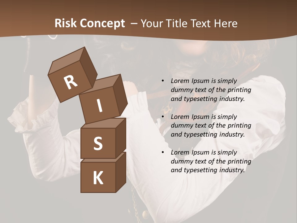 Steam Punk Girl With Binocular PowerPoint Template