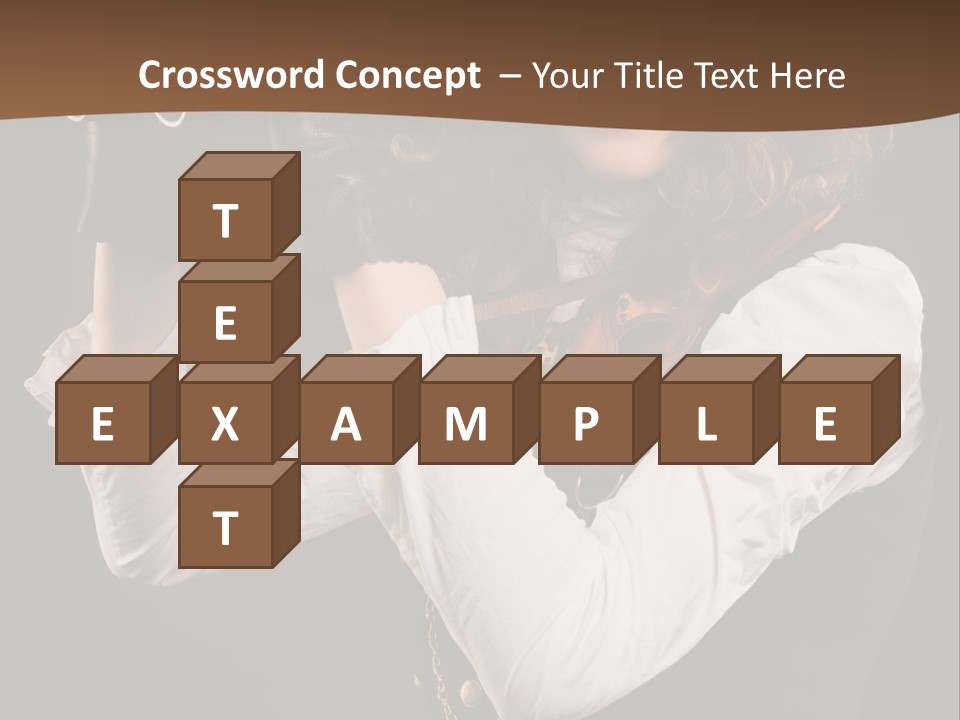 Steam Punk Girl With Binocular PowerPoint Template