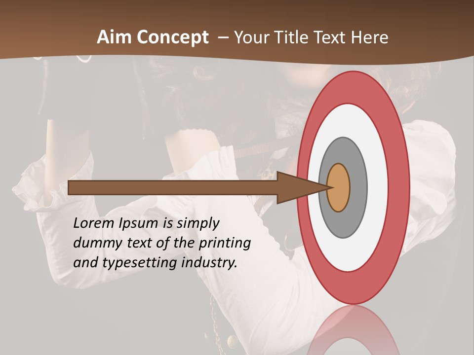 Steam Punk Girl With Binocular PowerPoint Template