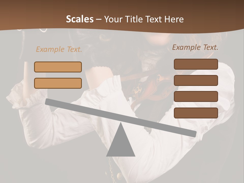 Steam Punk Girl With Binocular PowerPoint Template