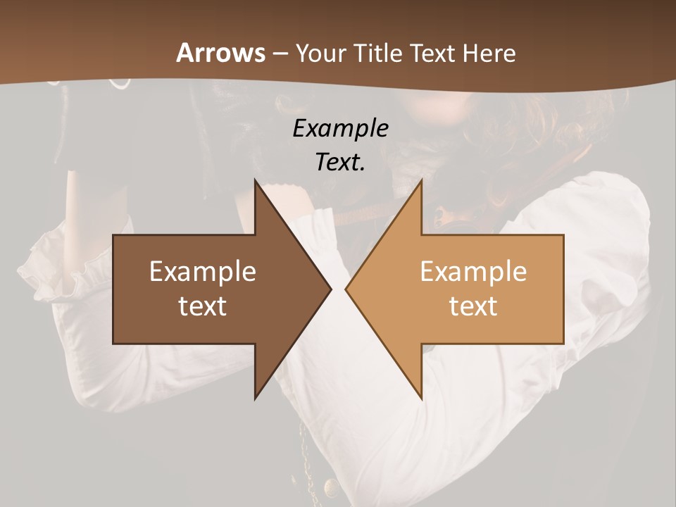 Steam Punk Girl With Binocular PowerPoint Template