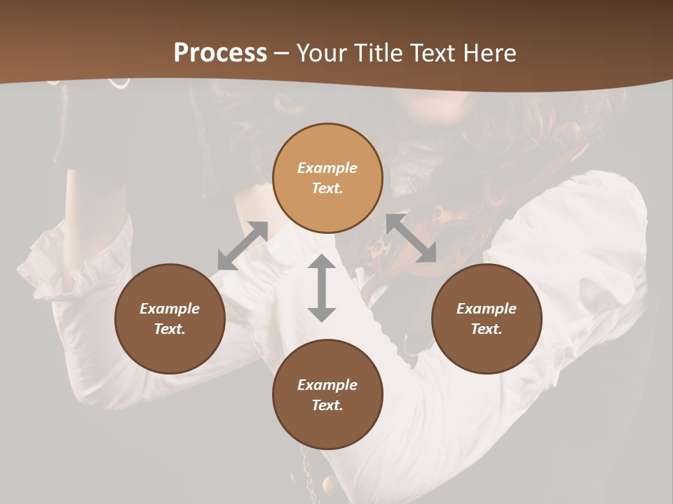 Steam Punk Girl With Binocular PowerPoint Template