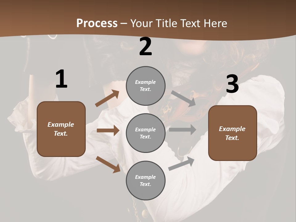 Steam Punk Girl With Binocular PowerPoint Template