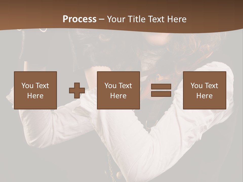 Steam Punk Girl With Binocular PowerPoint Template