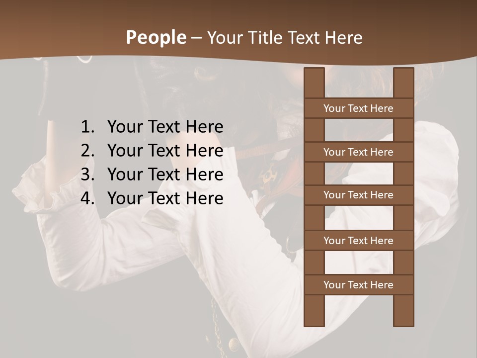 Steam Punk Girl With Binocular PowerPoint Template