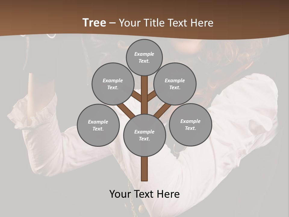 Steam Punk Girl With Binocular PowerPoint Template