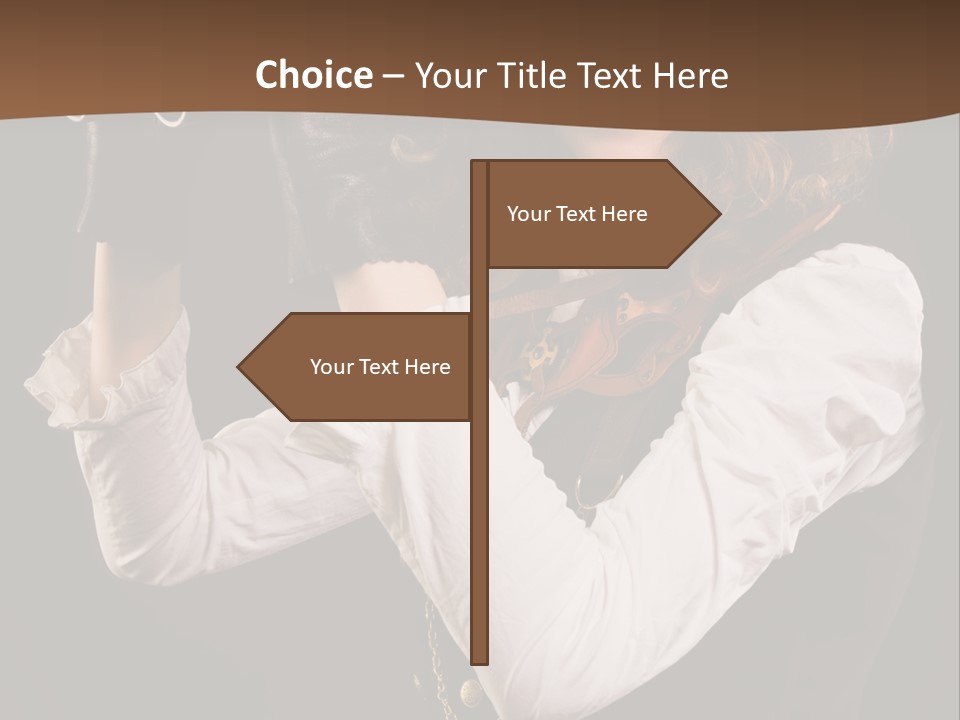 Steam Punk Girl With Binocular PowerPoint Template