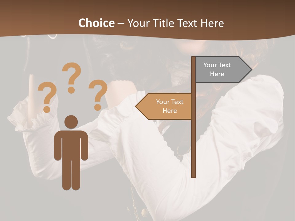 Steam Punk Girl With Binocular PowerPoint Template