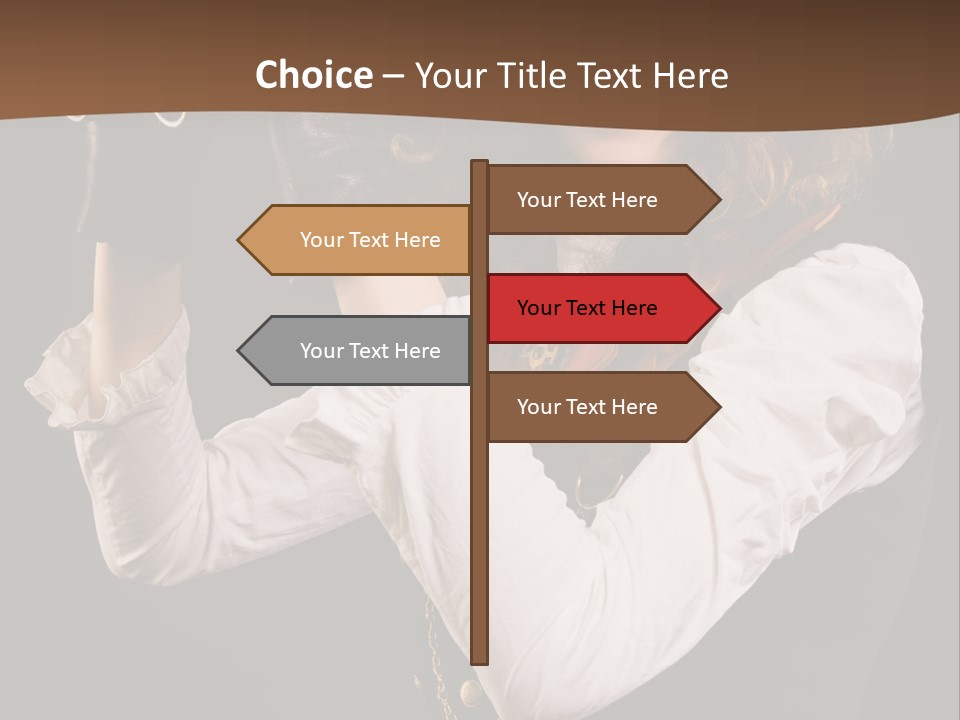Steam Punk Girl With Binocular PowerPoint Template