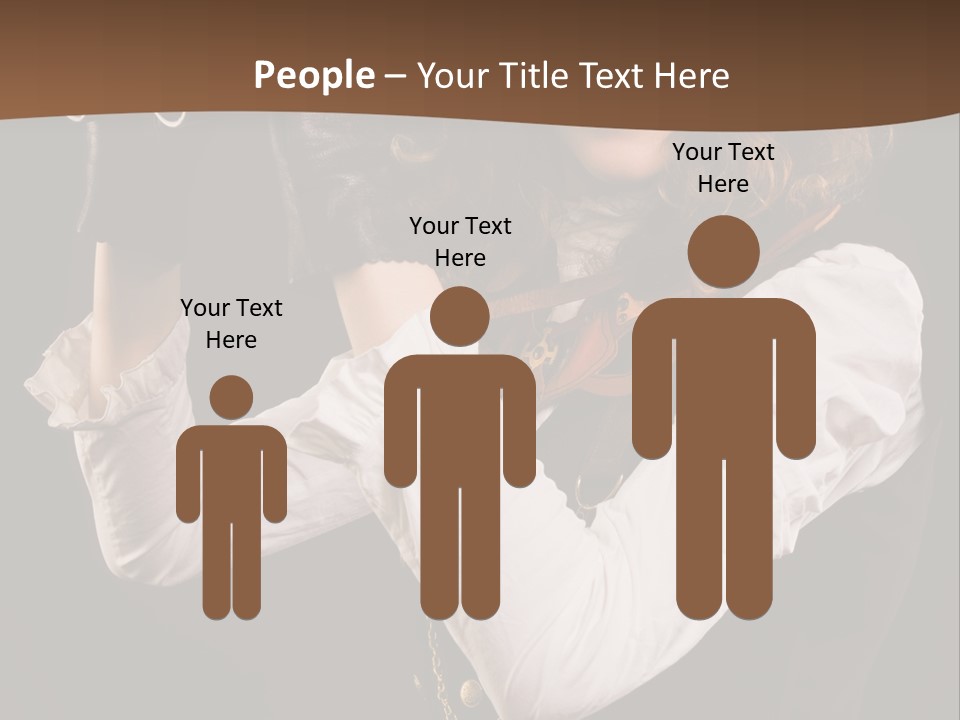 Steam Punk Girl With Binocular PowerPoint Template