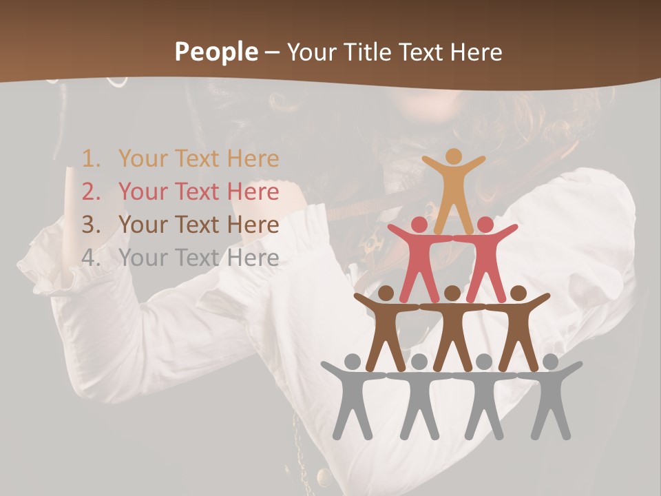 Steam Punk Girl With Binocular PowerPoint Template