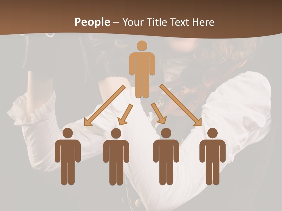 Steam Punk Girl With Binocular PowerPoint Template