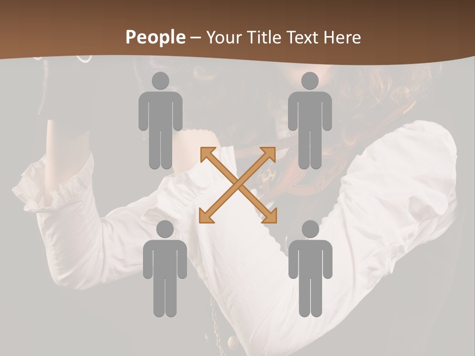 Steam Punk Girl With Binocular PowerPoint Template