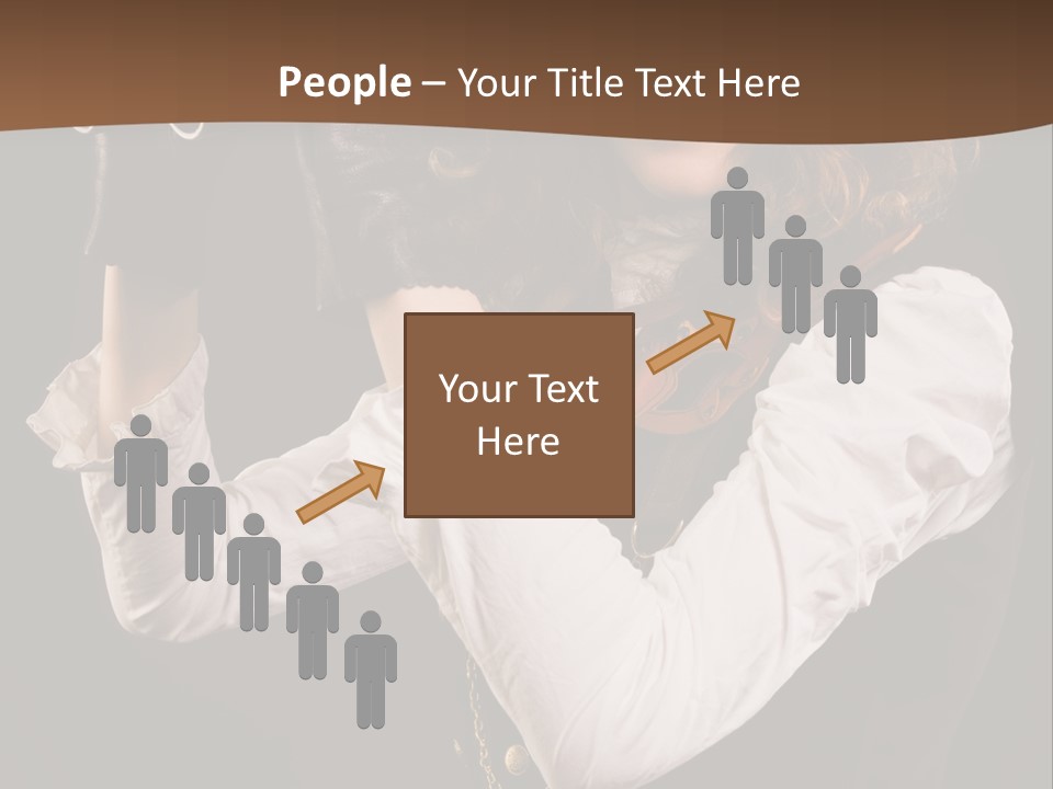 Steam Punk Girl With Binocular PowerPoint Template