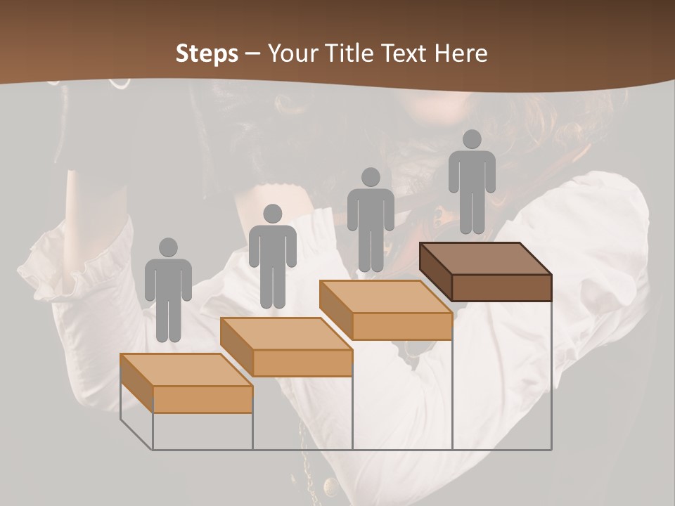 Steam Punk Girl With Binocular PowerPoint Template