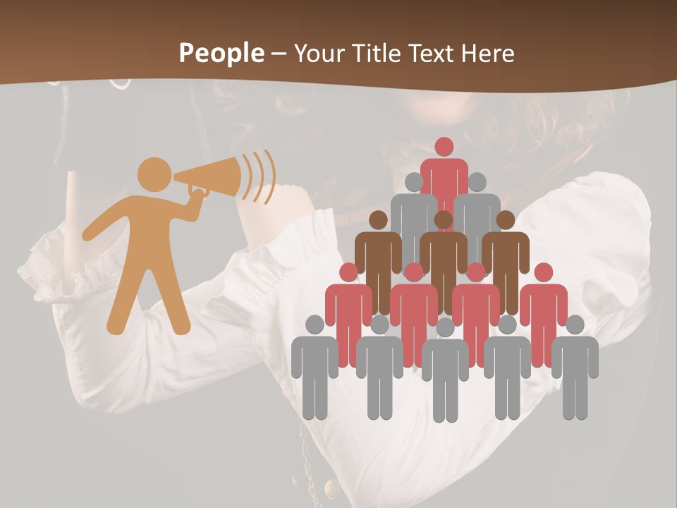 Steam Punk Girl With Binocular PowerPoint Template