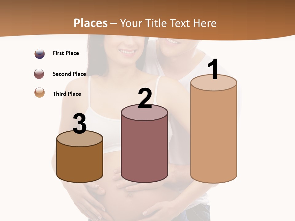 A Young And Lovely Caucasian Couple Waiting For The Baby PowerPoint Template