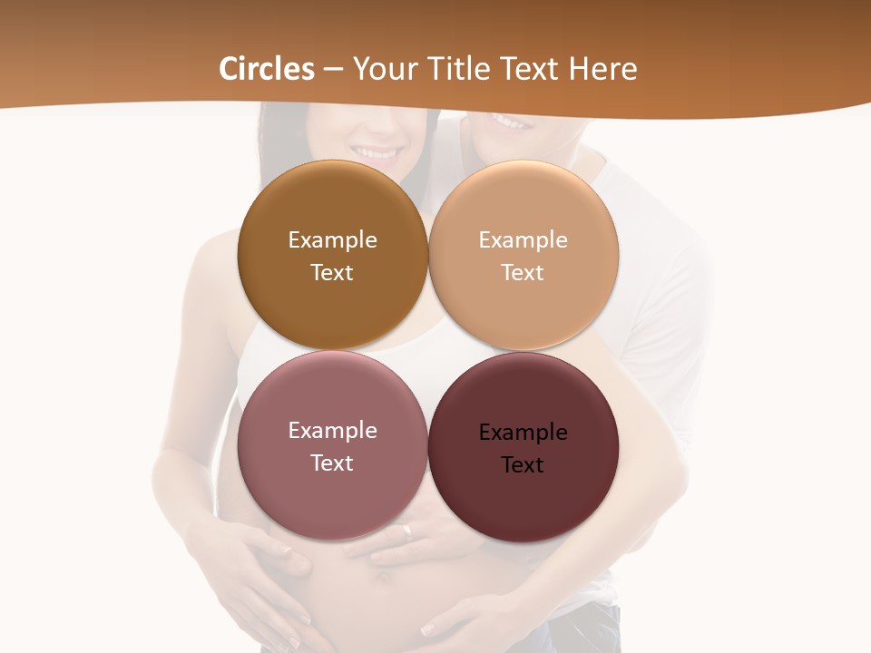 A Young And Lovely Caucasian Couple Waiting For The Baby PowerPoint Template