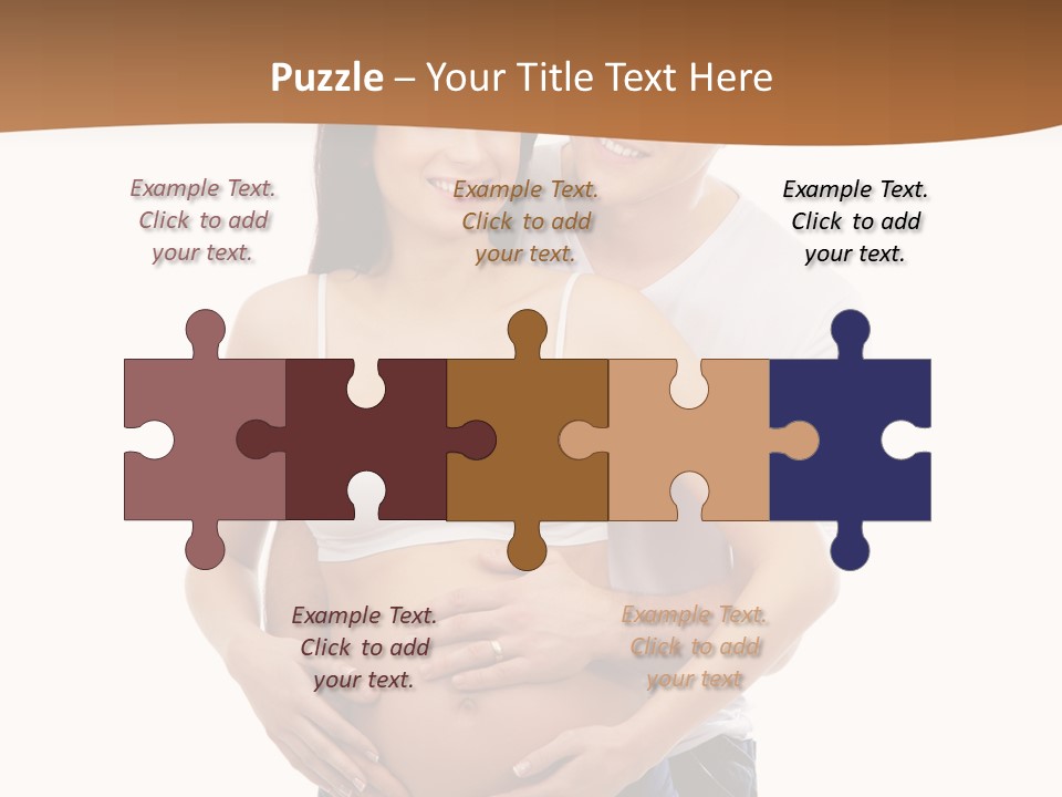 A Young And Lovely Caucasian Couple Waiting For The Baby PowerPoint Template