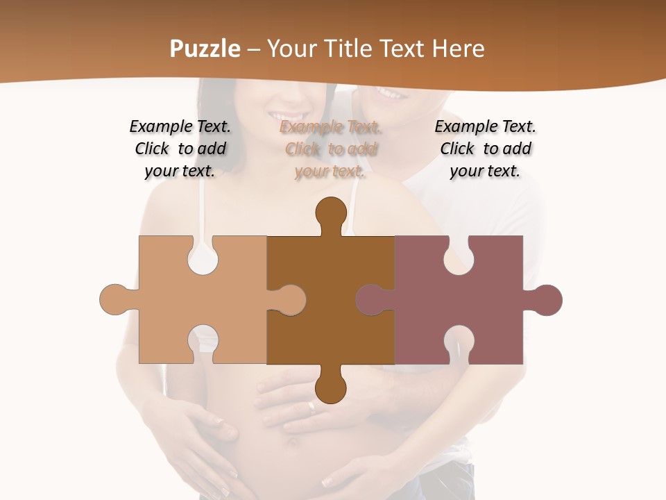 A Young And Lovely Caucasian Couple Waiting For The Baby PowerPoint Template