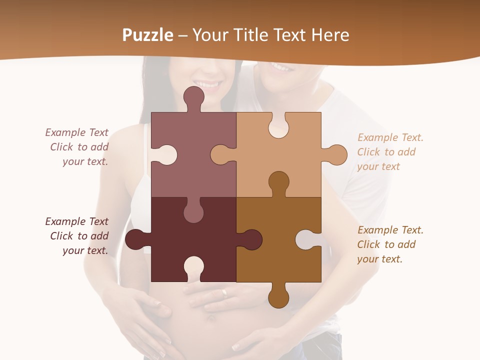 A Young And Lovely Caucasian Couple Waiting For The Baby PowerPoint Template