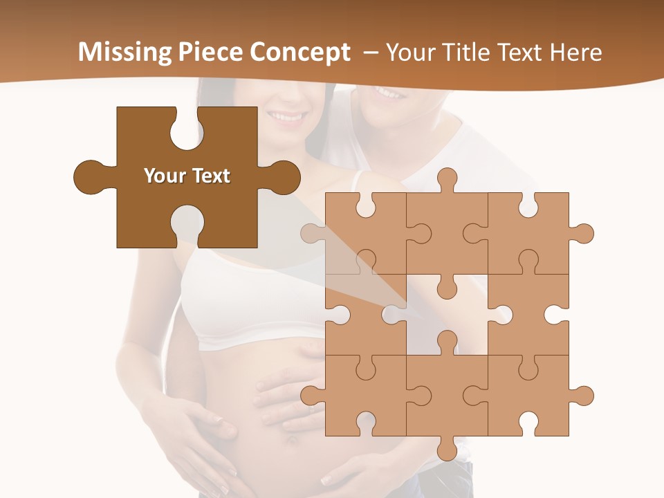 A Young And Lovely Caucasian Couple Waiting For The Baby PowerPoint Template