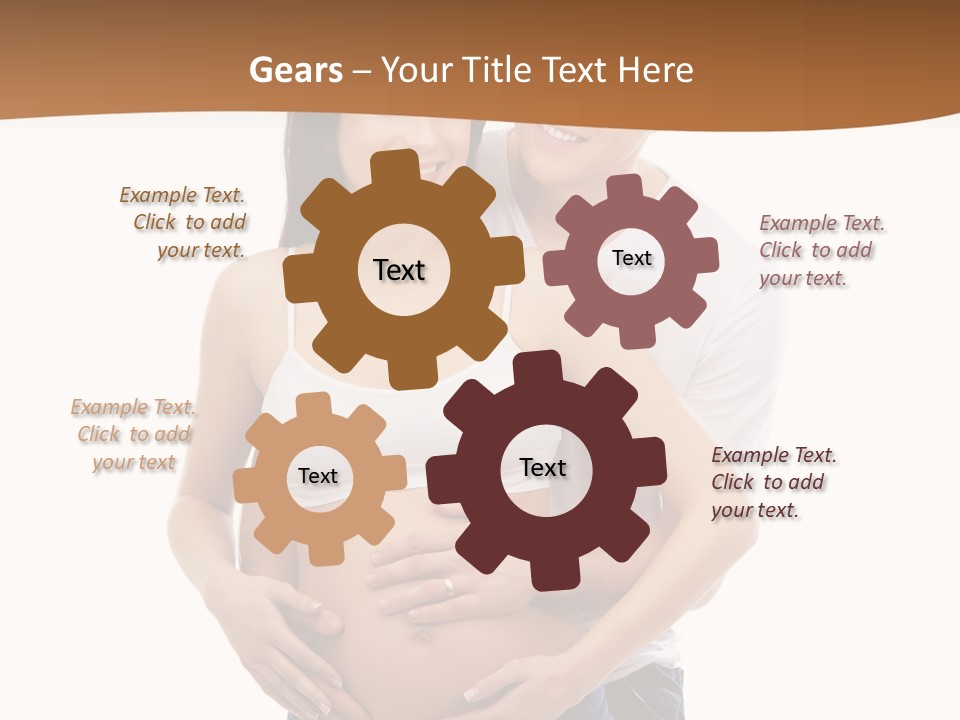 A Young And Lovely Caucasian Couple Waiting For The Baby PowerPoint Template