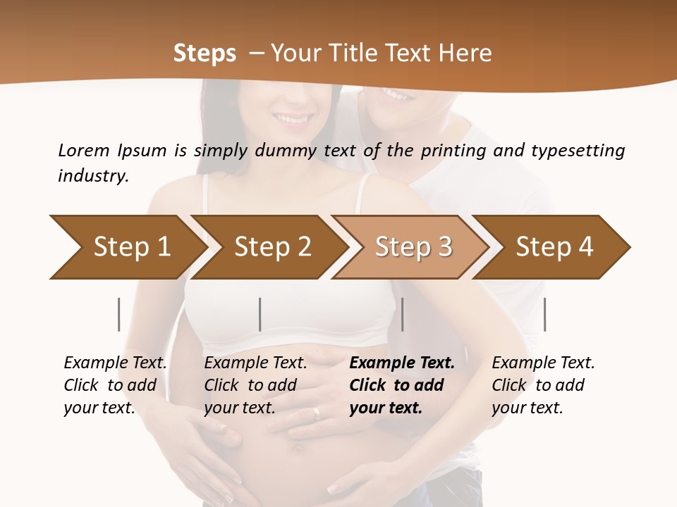 A Young And Lovely Caucasian Couple Waiting For The Baby PowerPoint Template