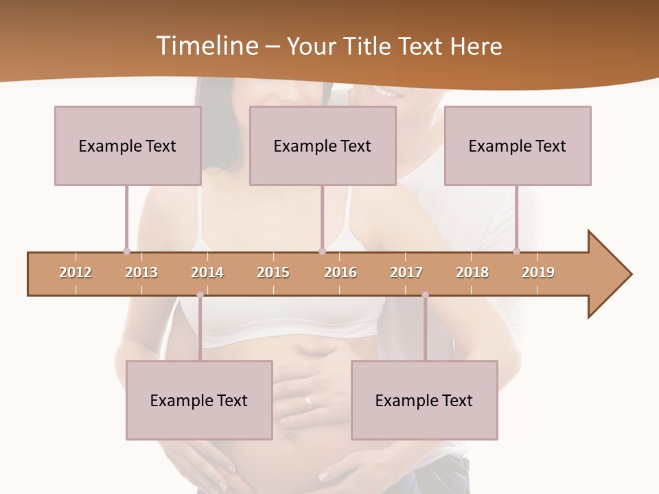 A Young And Lovely Caucasian Couple Waiting For The Baby PowerPoint Template