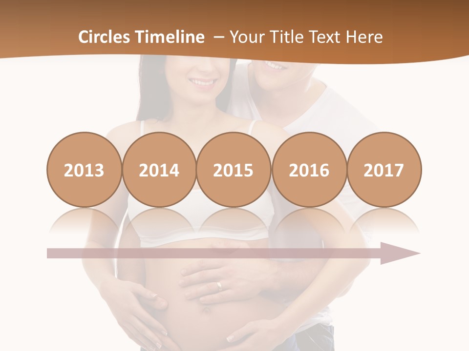 A Young And Lovely Caucasian Couple Waiting For The Baby PowerPoint Template