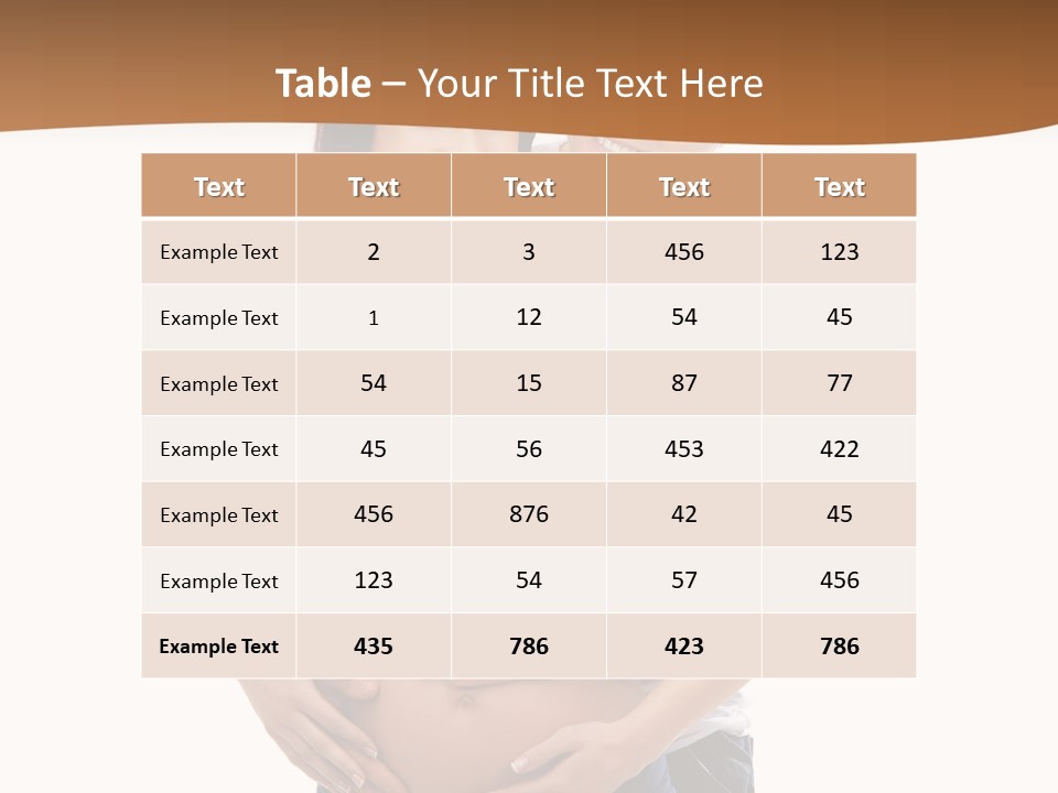 A Young And Lovely Caucasian Couple Waiting For The Baby PowerPoint Template